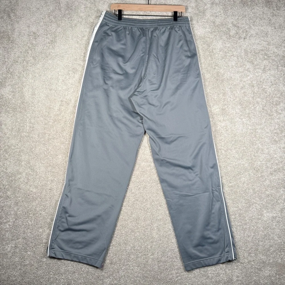 Nike‎ Mens Large Gray Track Pants Athletic Basketball Warm Up Pants Stripe